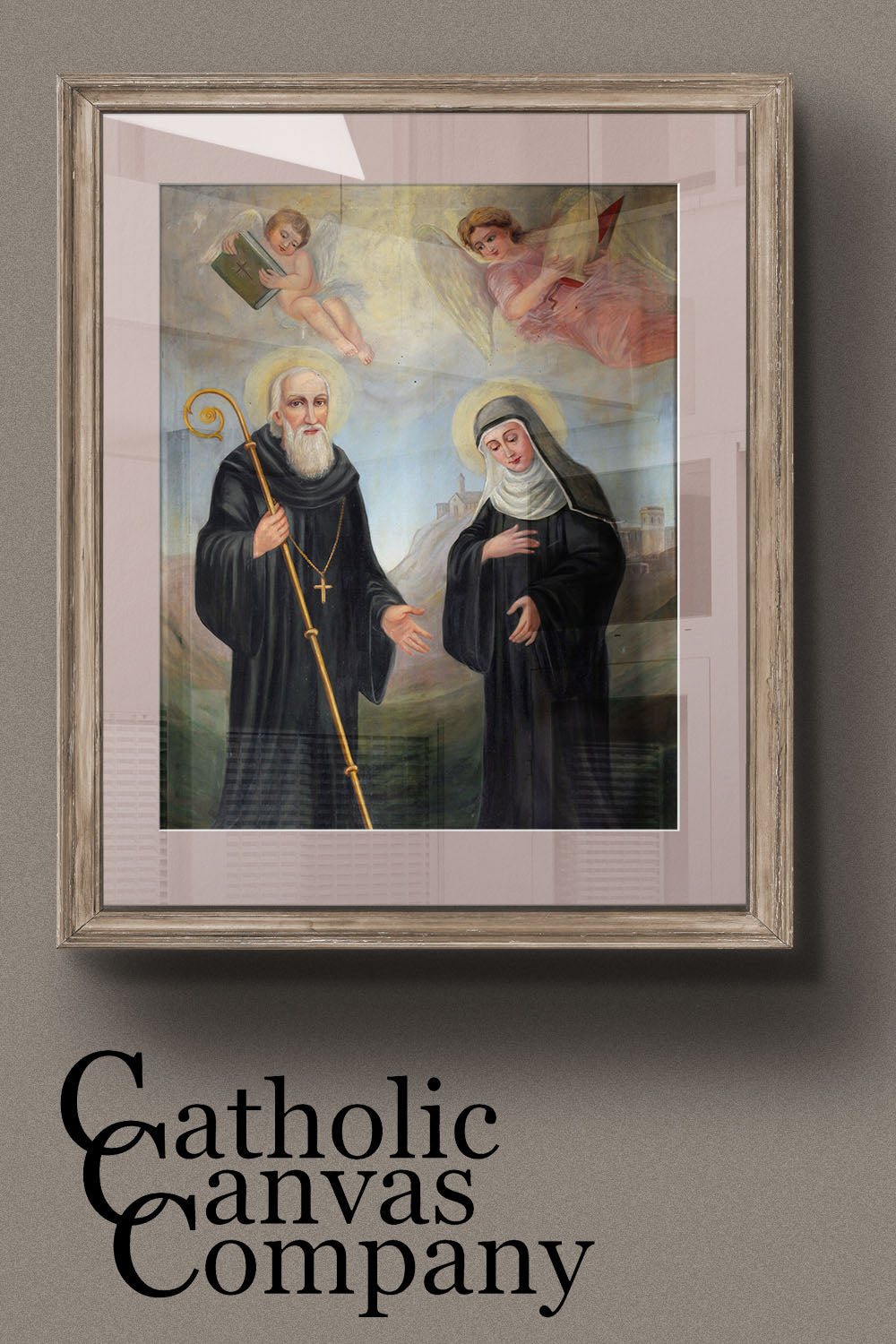 Ss. Benedict and Scholastica by M. Coschina