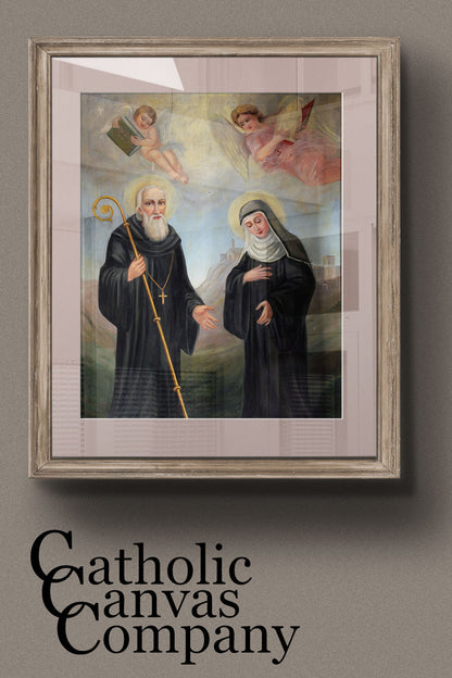 Ss. Benedict and Scholastica by M. Coschina