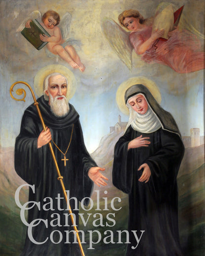 Ss. Benedict and Scholastica by M. Coschina